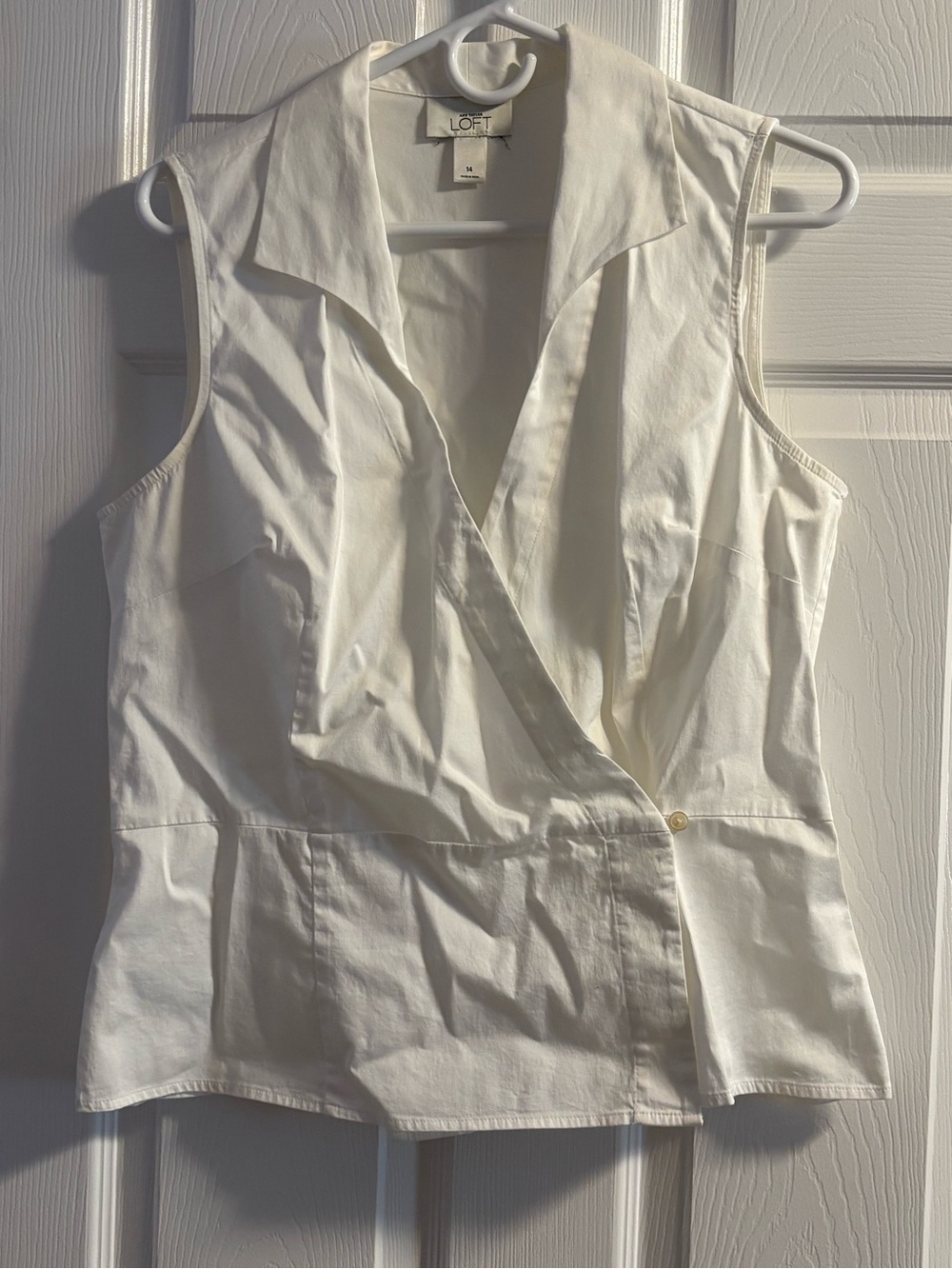 LOFT Sleeveless Wrap Blouse
